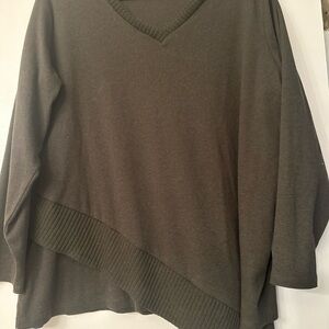 Rafaella Black V-Neck Sweater